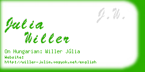 julia willer business card